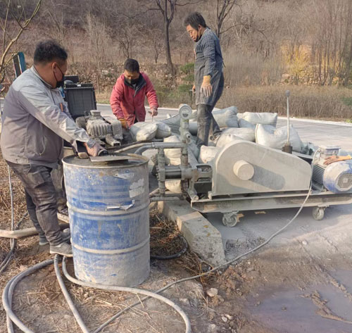 集贤路面下沉注浆